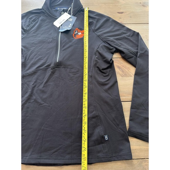 Baltimore Orioles Pullover Womens Medium Black‎ Half Zip MLB Baseball Adapt Eco - Picture 4 of 7